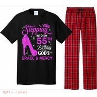 Stepping Into My 55th Birthday With God's Grace And Mercy Pajama Set thumb 0