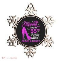 Stepping Into My 55th Birthday With God's Grace And Mercy Ornament thumb 0