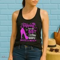 Stepping Into My 55th Birthday With God's Grace And Mercy Women's Tank Top thumb 2