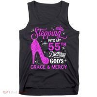 Stepping Into My 55th Birthday With God's Grace And Mercy Tank Top thumb 0