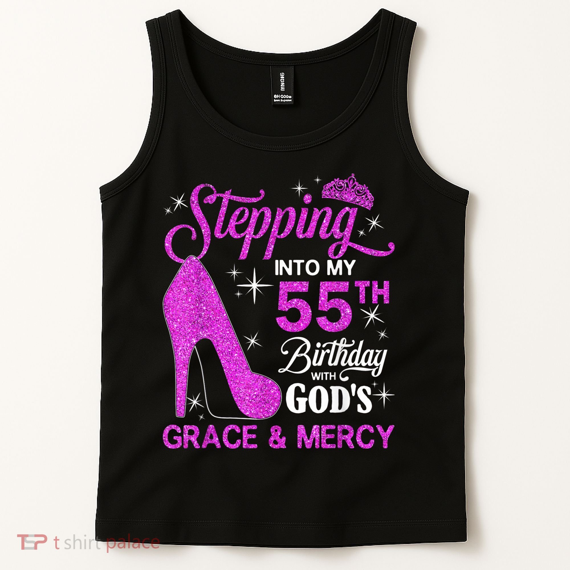 Stepping Into My 55th Birthday With God's Grace And Mercy Tank Top