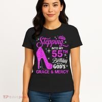 Stepping Into My 55th Birthday With God's Grace And Mercy Women's T-Shirt thumb 4