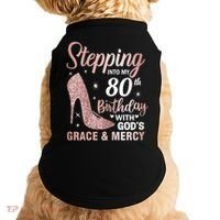 Stepping Into My 80th Birthday 80 Year Old Bday Doggie Tank thumb 0