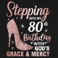 Stepping Into My 80th Birthday 80 Year Old Bday USA-Made Doggie Bandana thumb 2
