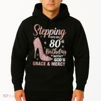 Stepping Into My 80th Birthday 80 Year Old Bday Hoodie thumb 2