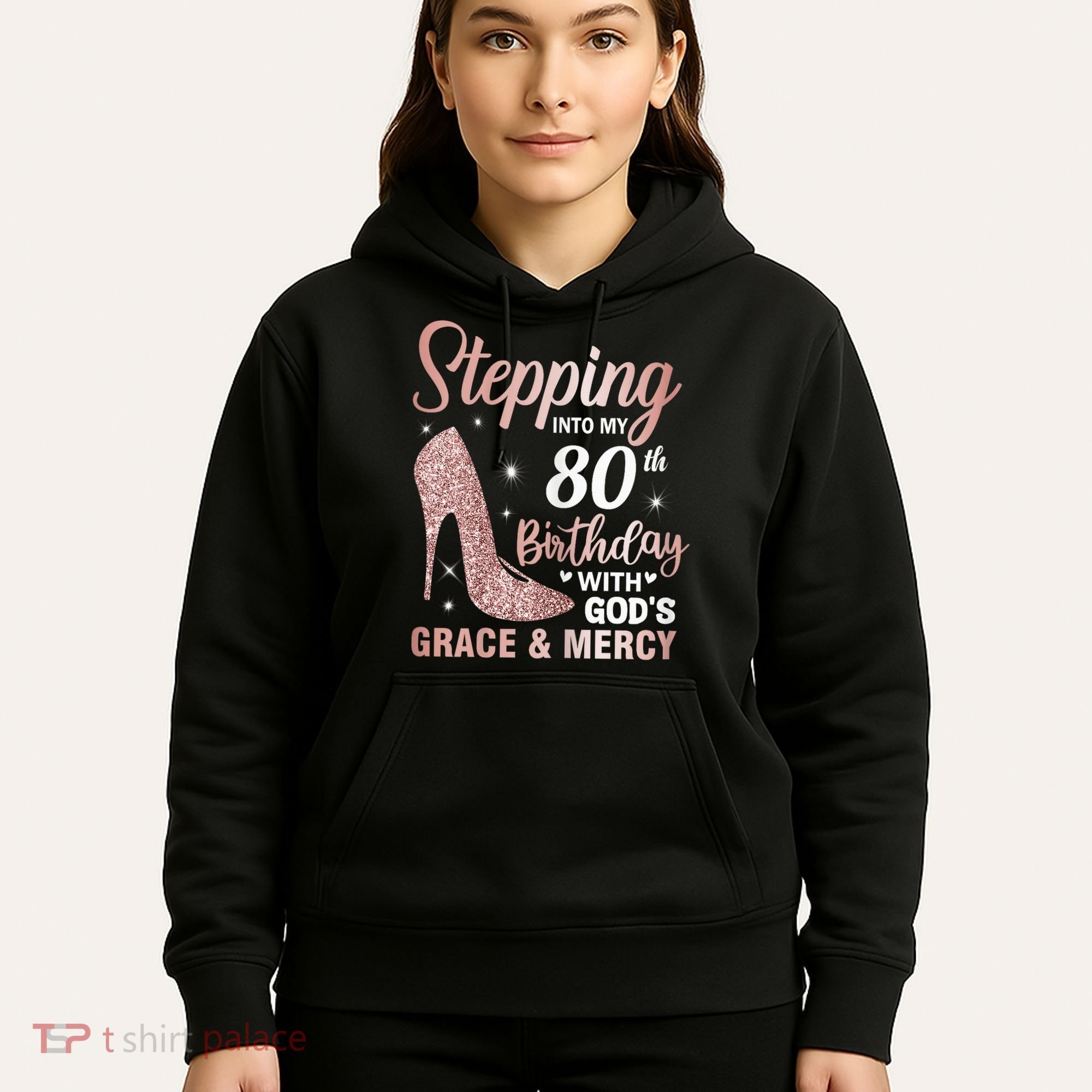 Stepping Into My 80th Birthday 80 Year Old Bday Hoodie