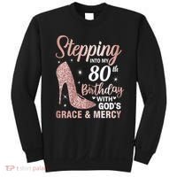 Stepping Into My 80th Birthday 80 Year Old Bday Sweatshirt thumb 0