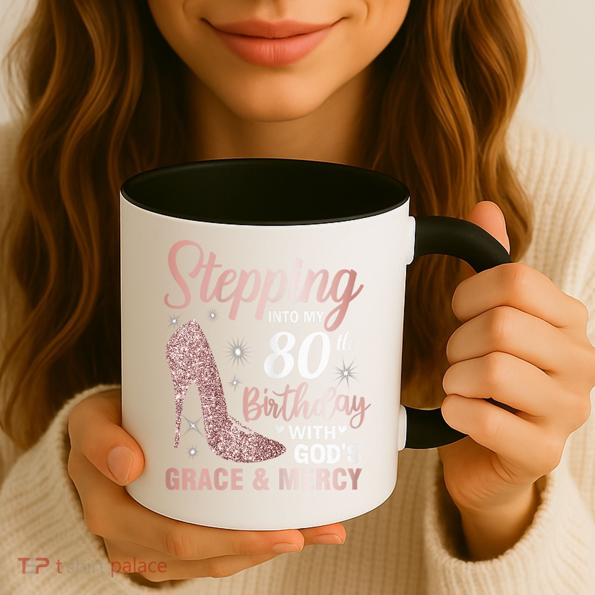 Stepping Into My 80th Birthday 80 Year Old Bday Coffee Mug