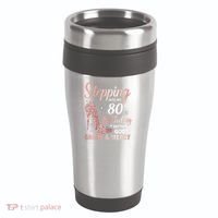 Stepping Into My 80th Birthday 80 Year Old Bday 16oz Travel Tumbler thumb 0