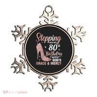 Stepping Into My 80th Birthday 80 Year Old Bday Ornament thumb 0