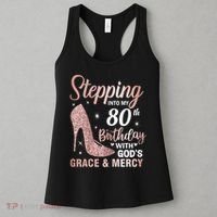 Stepping Into My 80th Birthday 80 Year Old Bday Women's Tank Top thumb 3