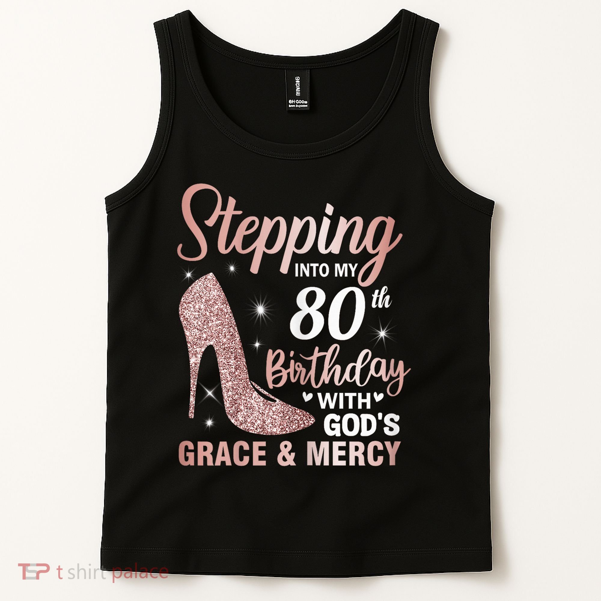 Stepping Into My 80th Birthday 80 Year Old Bday Tank Top