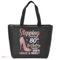 Stepping Into My 80th Birthday 80 Year Old Bday Tote Bag thumb 0