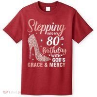Stepping Into My 80th Birthday 80 Year Old Bday T-Shirt thumb 0