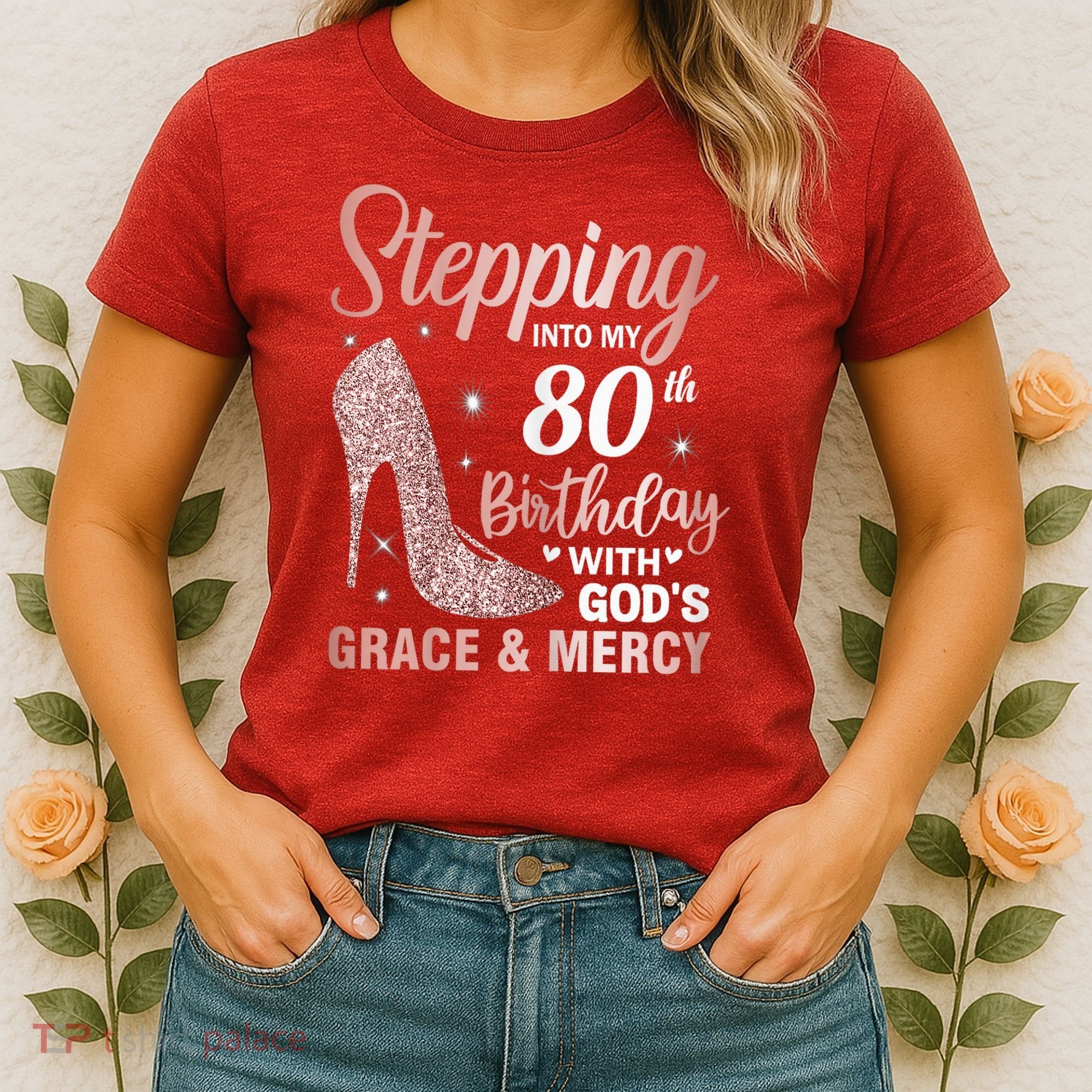 Stepping Into My 80th Birthday 80 Year Old Bday Women's T-Shirt