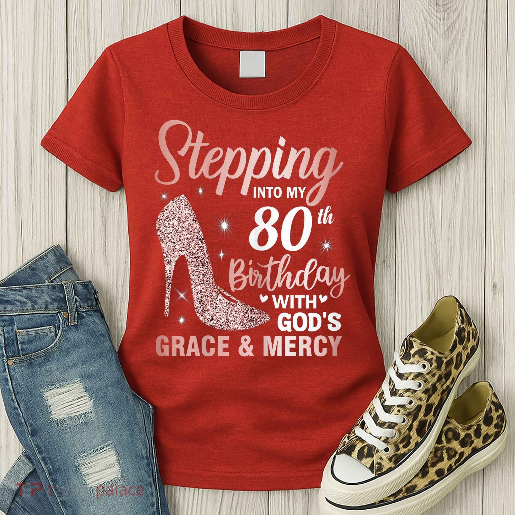 Stepping Into My 80th Birthday 80 Year Old Bday Women's T-Shirt