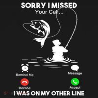 Sorry I Missed Your Call I Was On My Other Line Fishing Gift Hoodie thumb 2