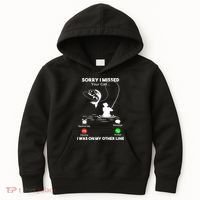 Sorry I Missed Your Call I Was On My Other Line Fishing Gift Kids Hoodie thumb 0