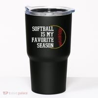 Softball Is My Favorite Season Tumbler thumb 0