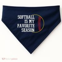 Softball Is My Favorite Season USA-Made Doggie Bandana thumb 0