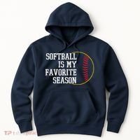 Softball Is My Favorite Season Hoodie thumb 0