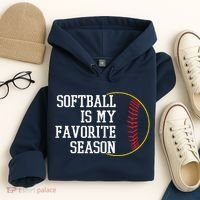 Softball Is My Favorite Season Hoodie thumb 4
