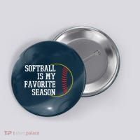 Softball Is My Favorite Season Button thumb 0