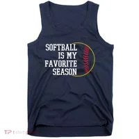 Softball Is My Favorite Season Tank Top thumb 0