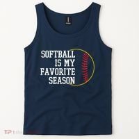 Softball Is My Favorite Season Tank Top thumb 2