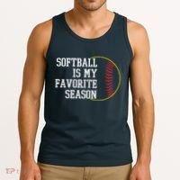Softball Is My Favorite Season Tank Top thumb 3