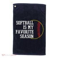 Softball Is My Favorite Season Golf Towel thumb 0