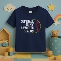 Softball Is My Favorite Season Toddler T-Shirt thumb 3