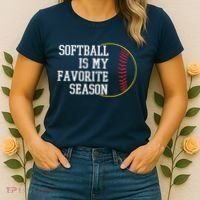 Softball Is My Favorite Season Women's T-Shirt thumb 2