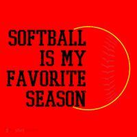 Softball Is My Favorite Season Santa Hat thumb 1