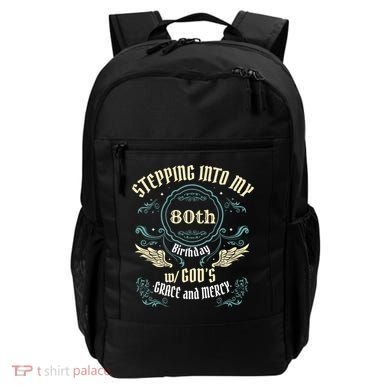 Stepping Into My 80th Birthday Religious Bday Party Theme Backpack