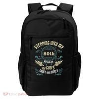 Stepping Into My 80th Birthday Religious Bday Party Theme Backpack thumb 0