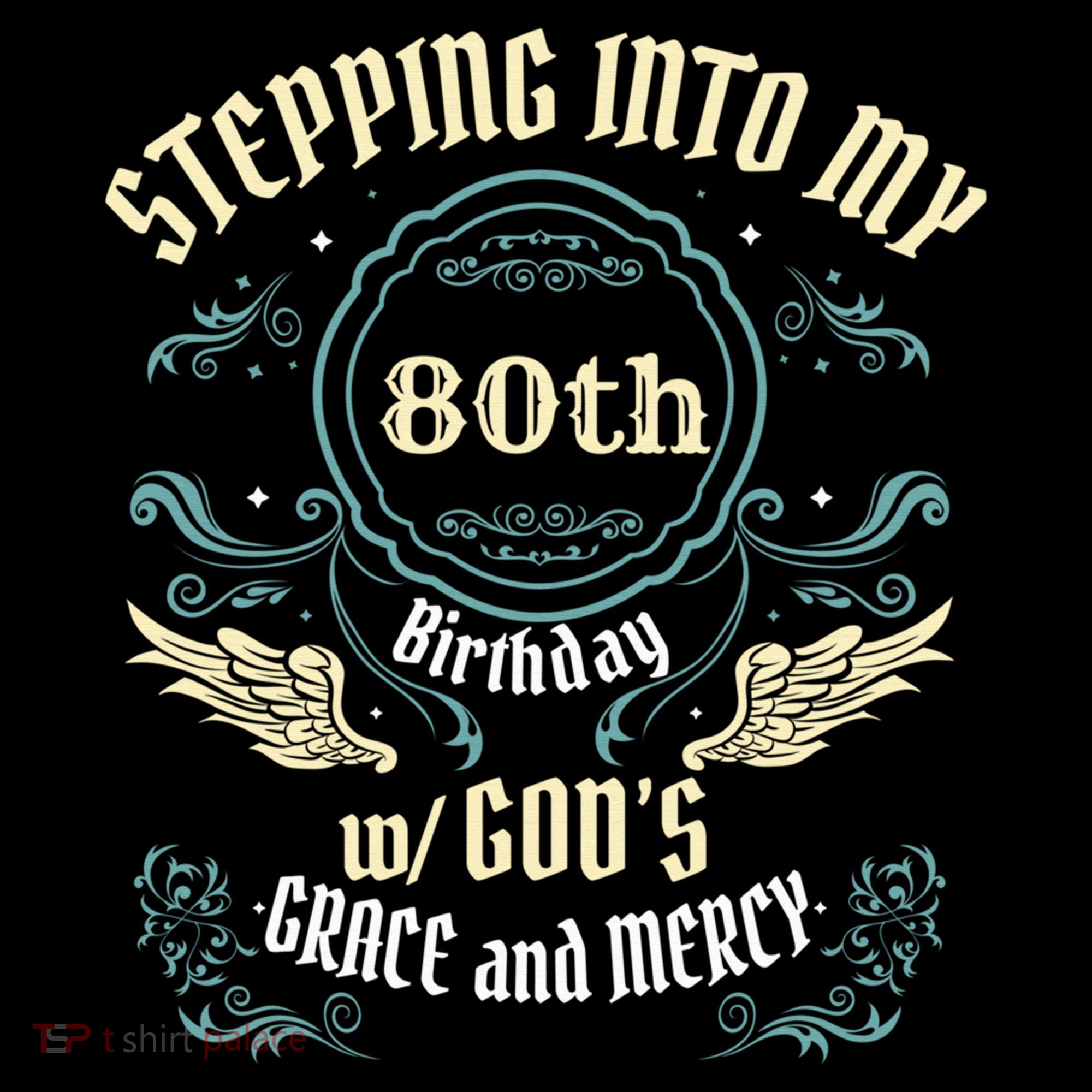 Stepping Into My 80th Birthday Religious Bday Party Theme Coffee Mug