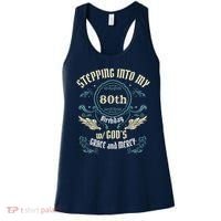 Stepping Into My 80th Birthday Religious Bday Party Theme Women's Tank Top thumb 0