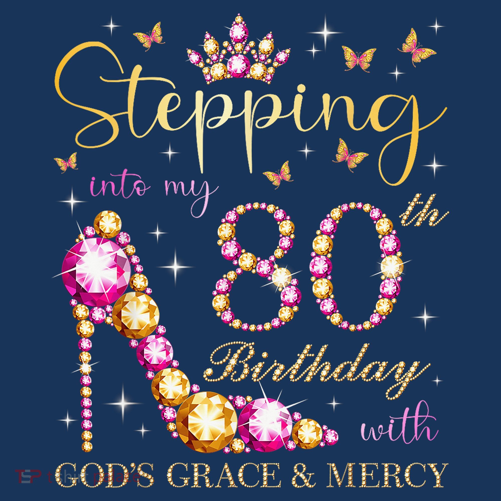 Stepping Into My 80th Birthday With God'S Grace & Mercy Cute Long Sleeve Shirt