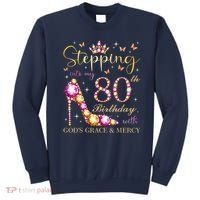Stepping Into My 80th Birthday With God'S Grace & Mercy Cute Sweatshirt thumb 0
