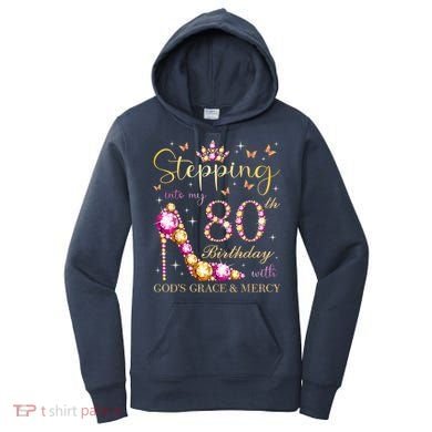 Stepping Into My 80th Birthday With God'S Grace & Mercy Cute Women's Hoodie