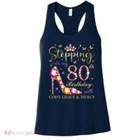 Stepping Into My 80th Birthday With God'S Grace & Mercy Cute Women's Tank Top thumb 0