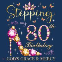 Stepping Into My 80th Birthday With God'S Grace & Mercy Cute Tank Top thumb 6