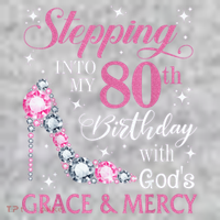 Stepping Into My 80th Birthday With God'S Grace & Mercy Lady The Baniff Cuffed Pom Beanie thumb 2