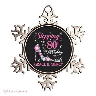 Stepping Into My 80th Birthday With God'S Grace & Mercy Lady Ornament