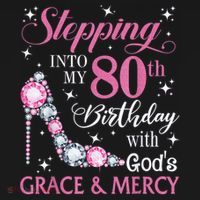 Stepping Into My 80th Birthday With God'S Grace & Mercy Lady Ornament thumb 1