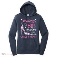 Stepping Into My 80th Birthday With God'S Grace & Mercy Lady Women's Hoodie thumb 0