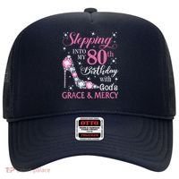 Stepping Into My 80th Birthday With God'S Grace & Mercy Lady Hat thumb 0