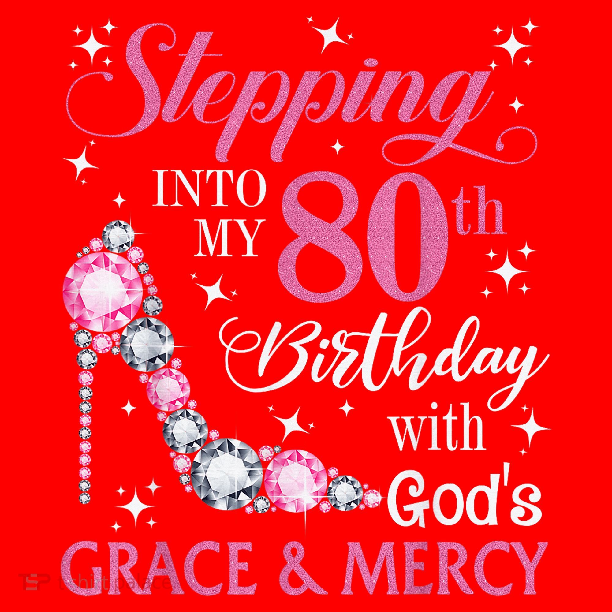 Stepping Into My 80th Birthday With God'S Grace & Mercy Lady Santa Hat