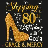 Stepping Into My 80th Birthday With God'S Grace & Mercy Ornament thumb 1